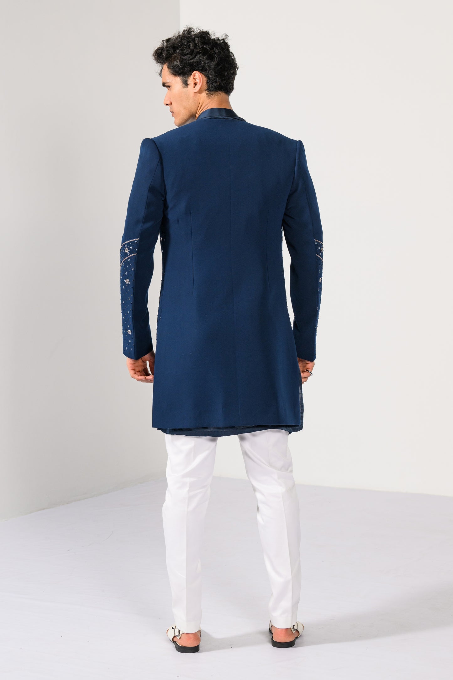 TEAL BLOSSOM ACHKAN SET