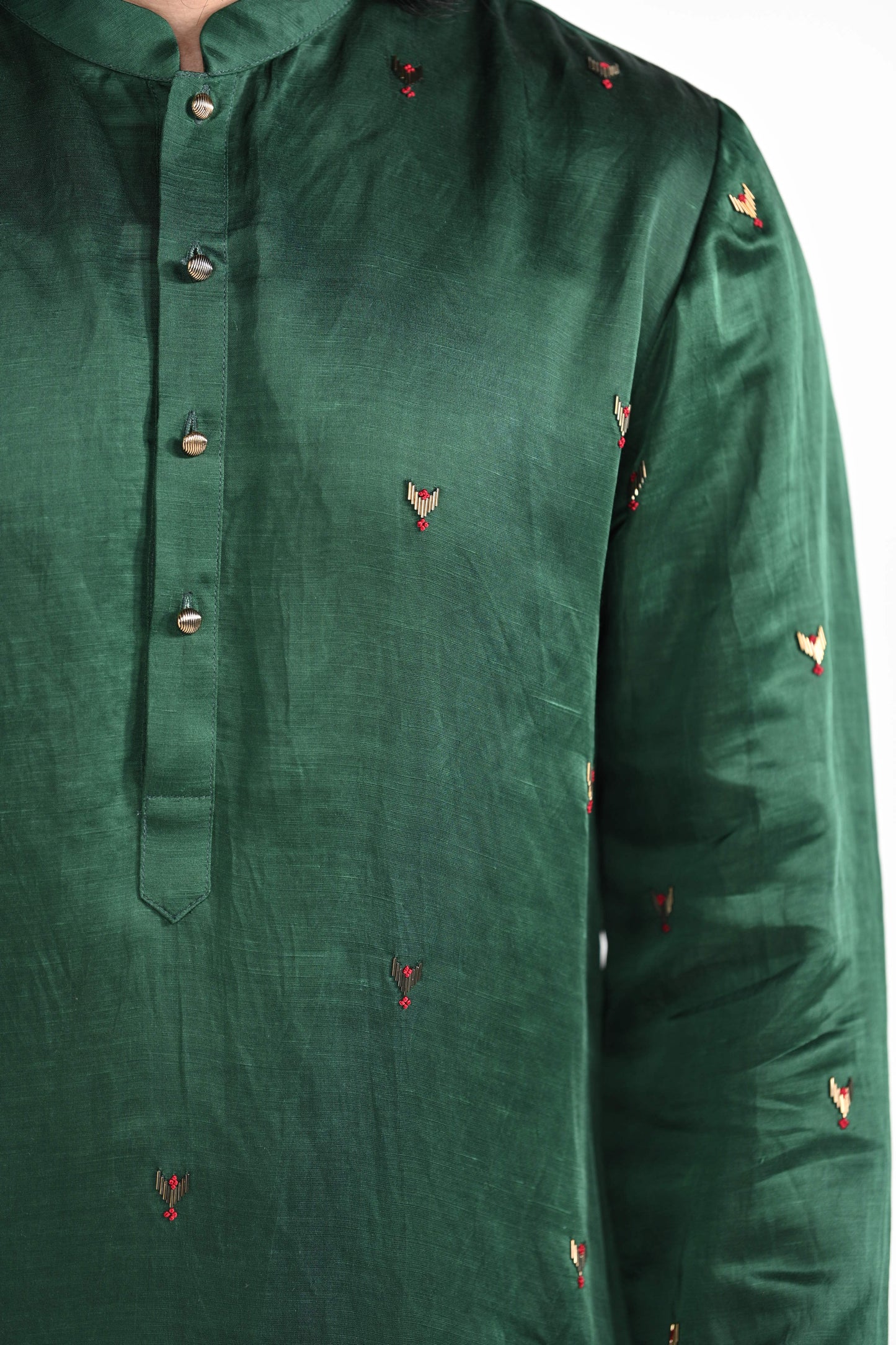 Bottle Green kurta set