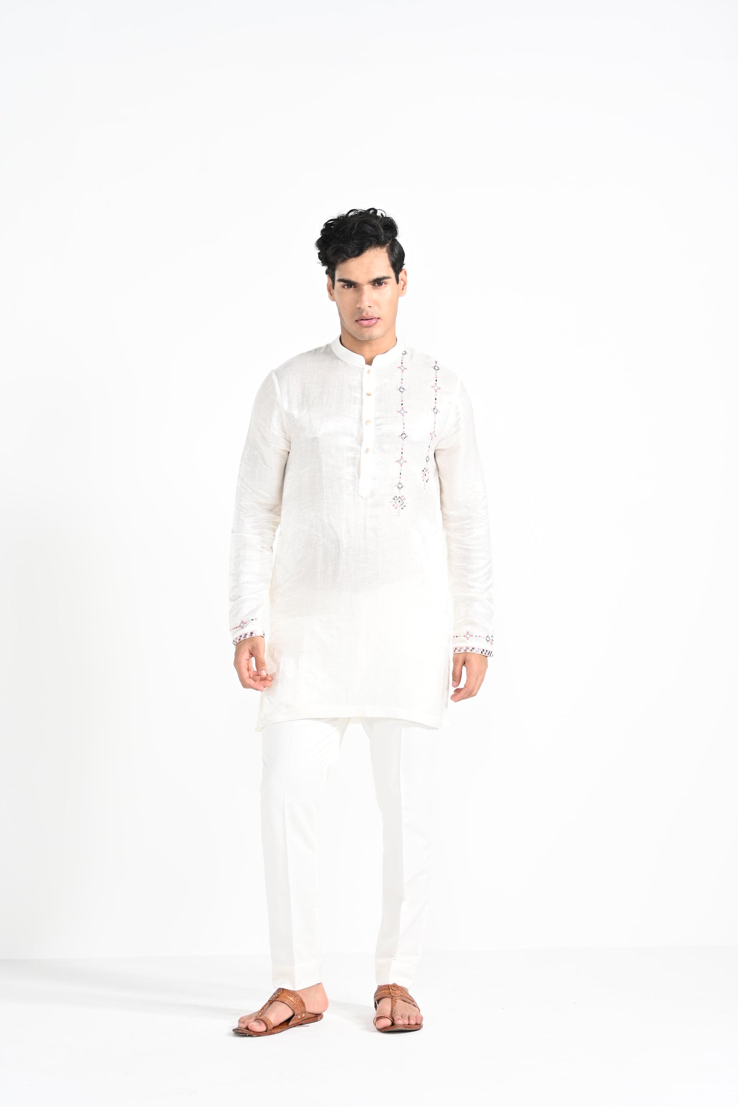 Ivory Phulkari kurta set