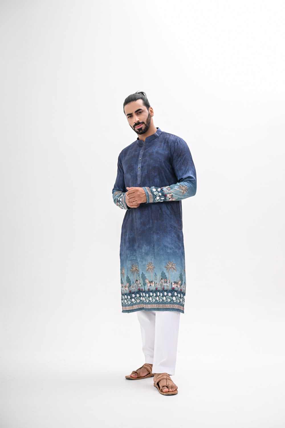 TEAL OMBRE KURTA