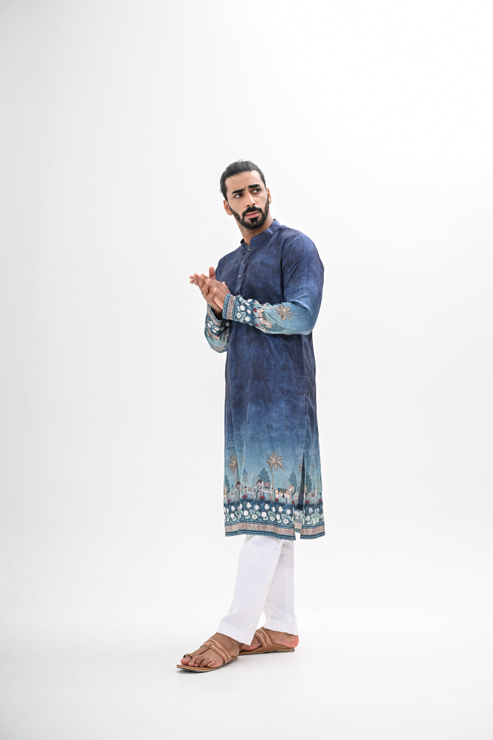 TEAL OMBRE KURTA