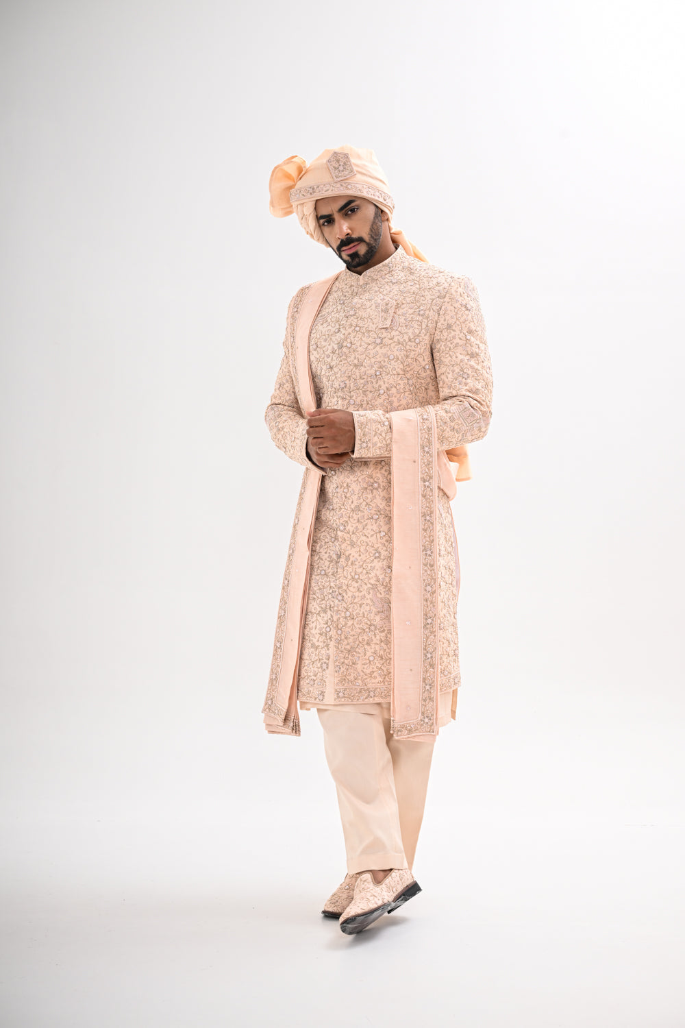PEACH DORI SHERWANI SET
