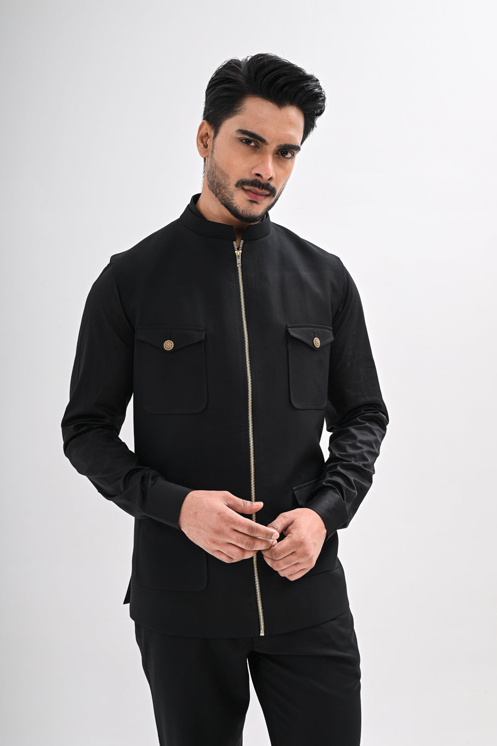 BLACK CLASSIC NEHRU JACKET