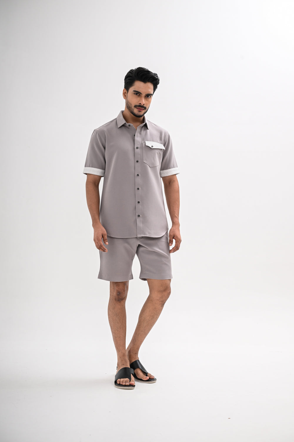 GREY LINEAR CO-ORD SET