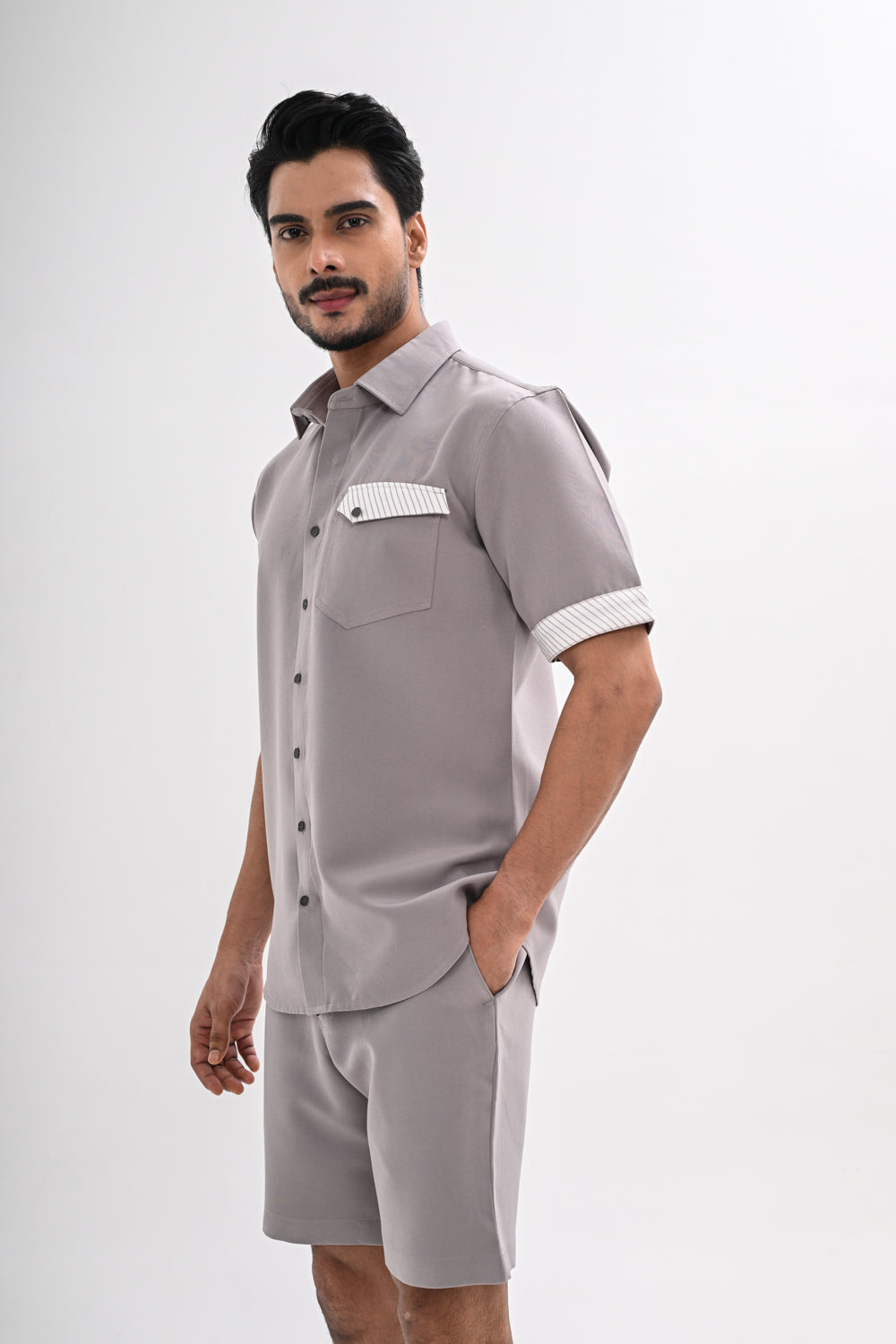 GREY LINEAR CO-ORD SET