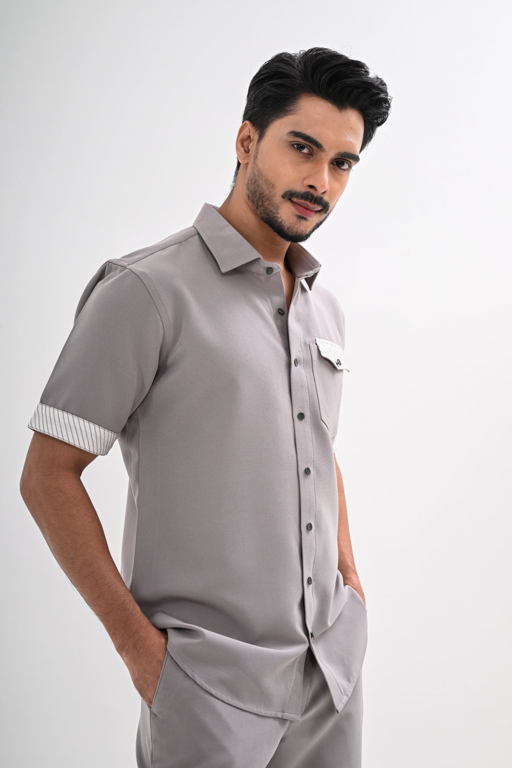 GREY LINEAR CO-ORD SET