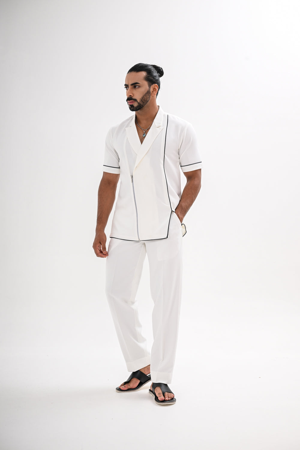 WHITE CORDED CO-ORD SET
