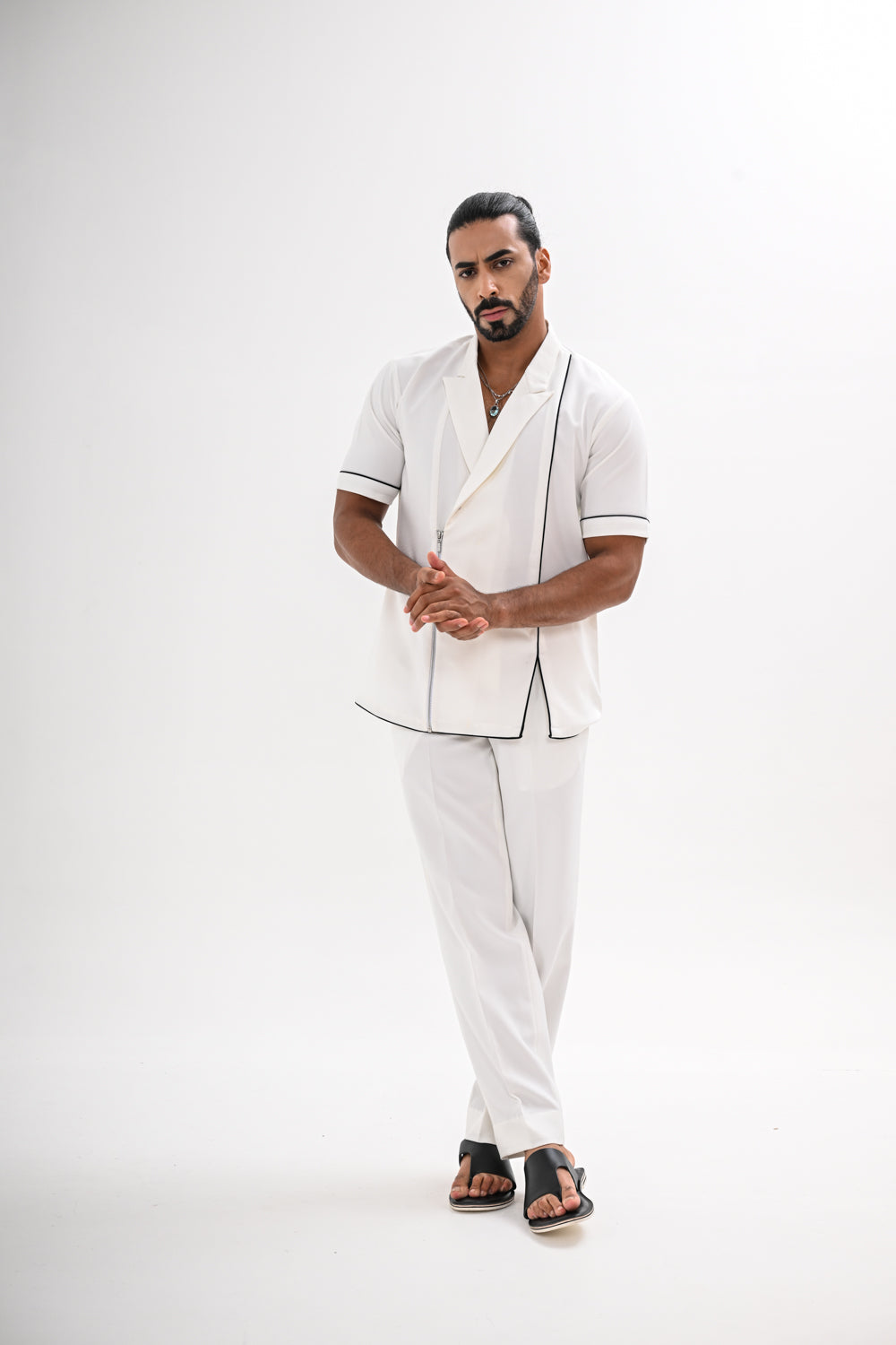 WHITE CORDED CO-ORD SET