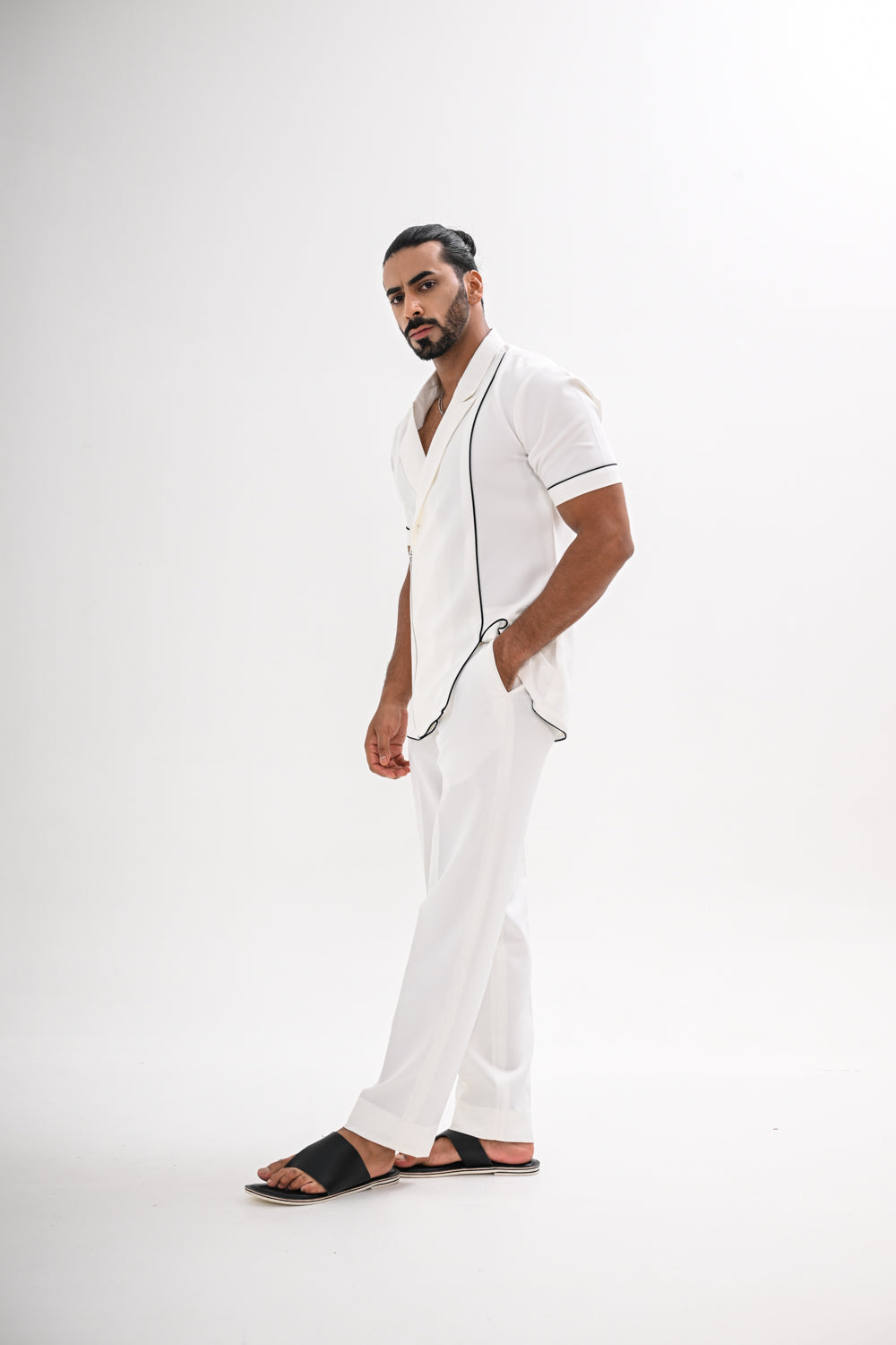 WHITE CORDED CO-ORD SET