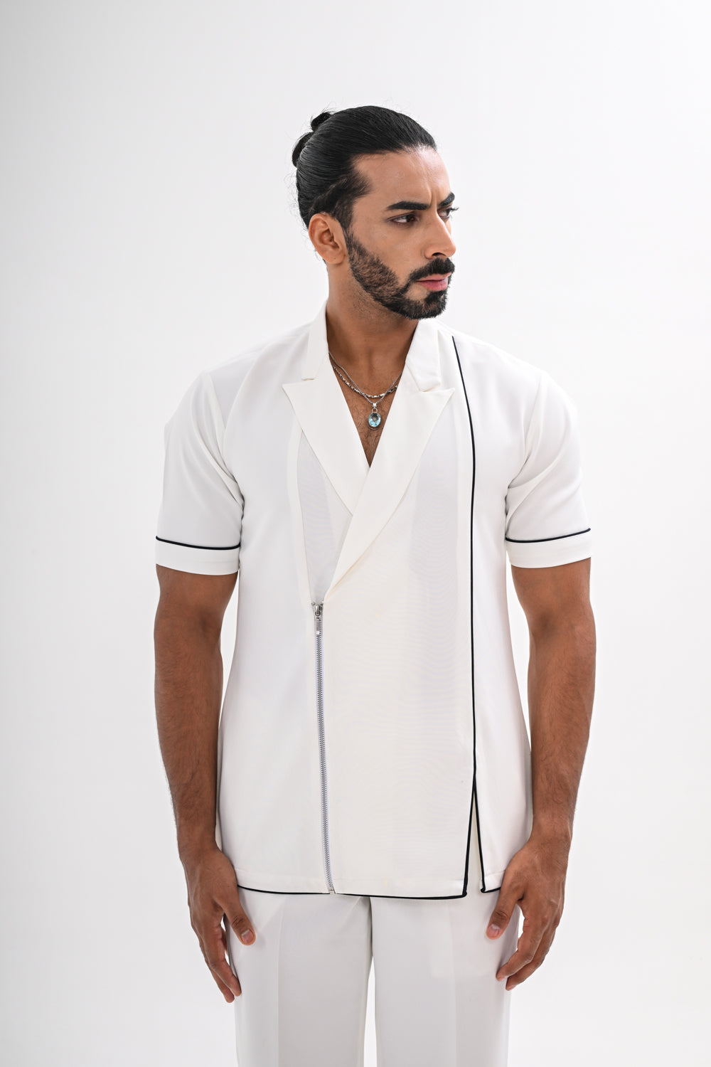 WHITE CORDED CO-ORD SET
