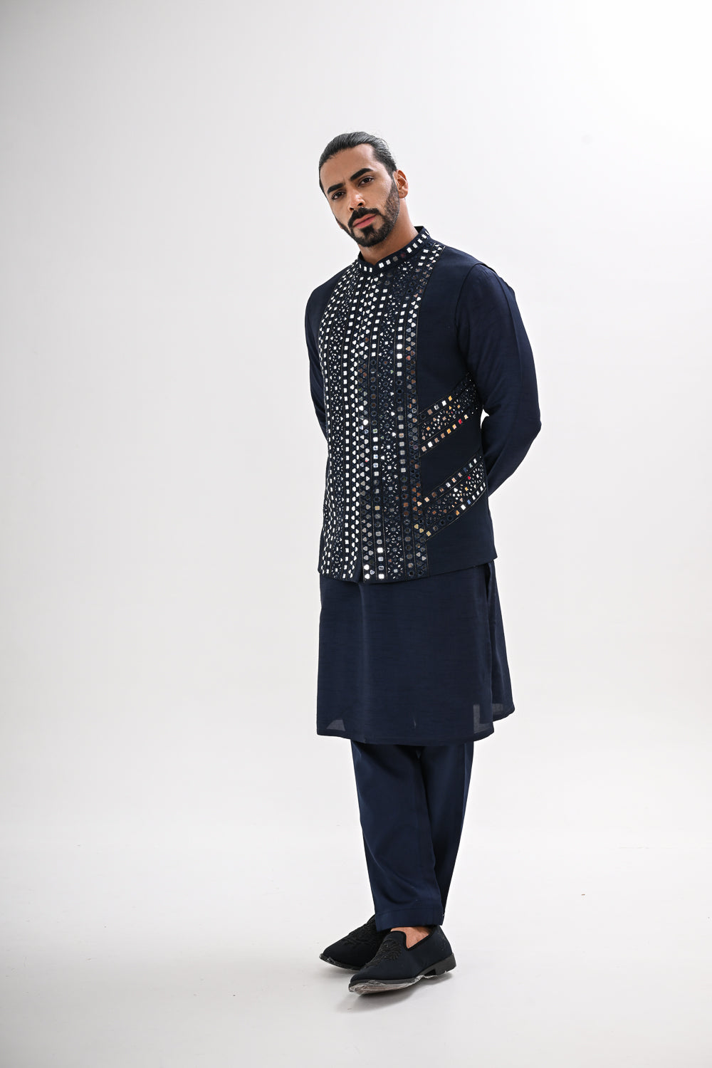 SHEESH MAHAL NEHRU JACKET SET