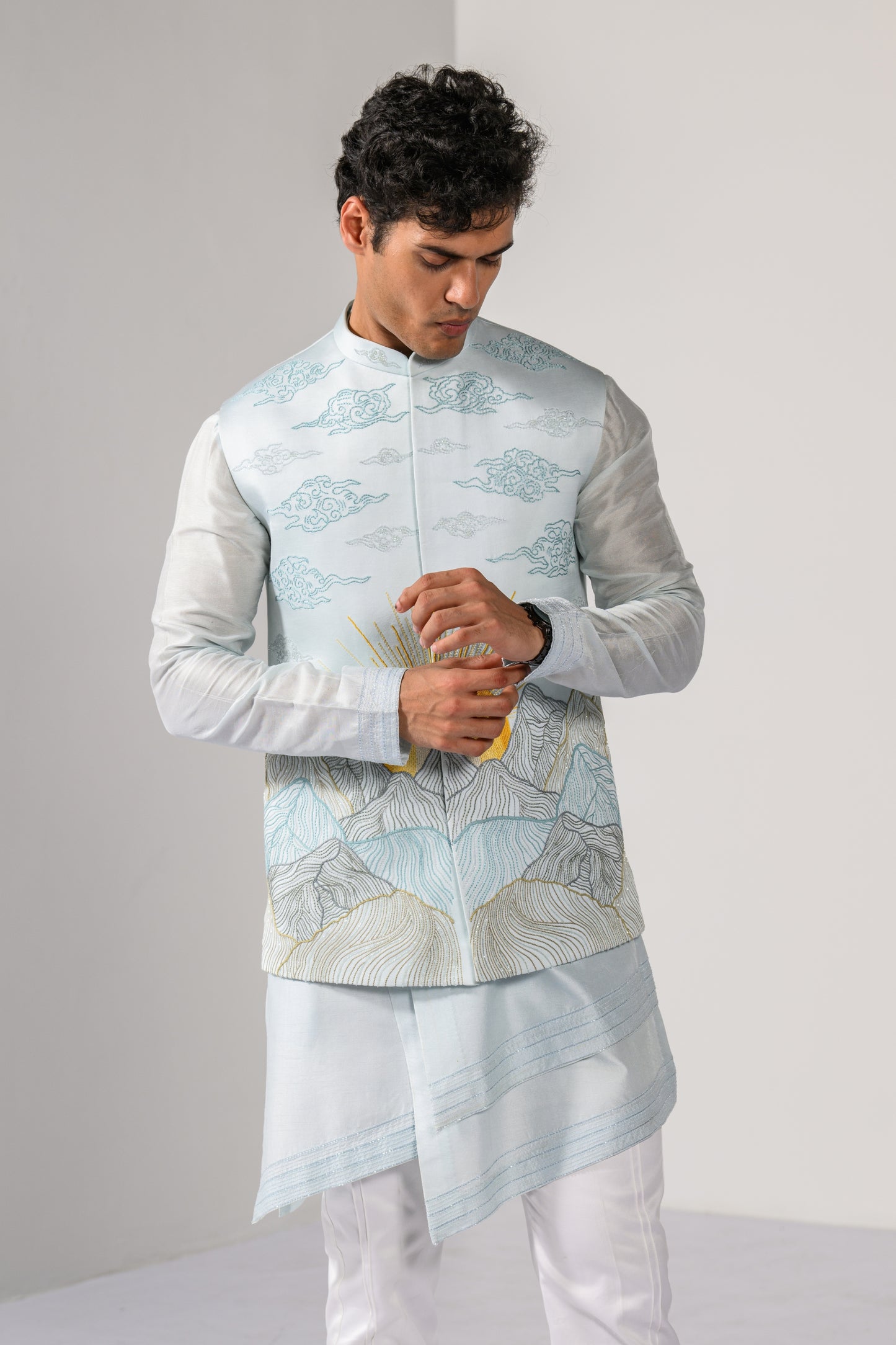 SUNRISE PEAKS NEHRU KURTA  SET