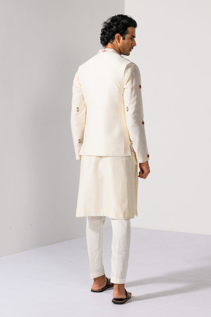 FLORAL FINESSE NEHRU KURTA  SET