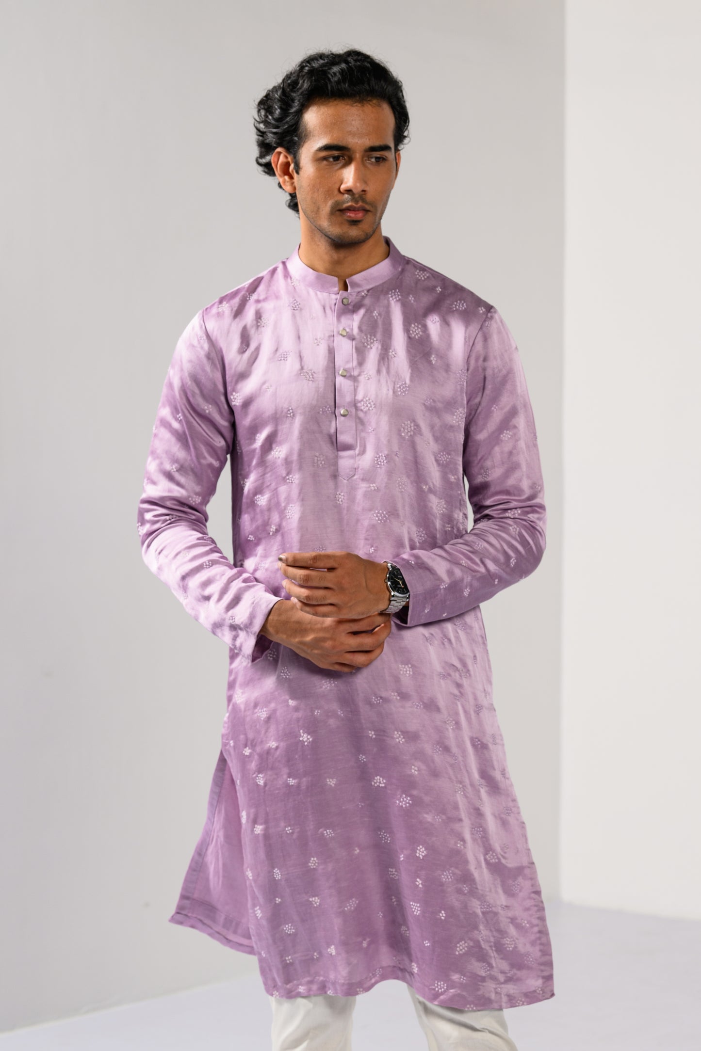 LILAC OMBRE NEHRU KURTA  SET