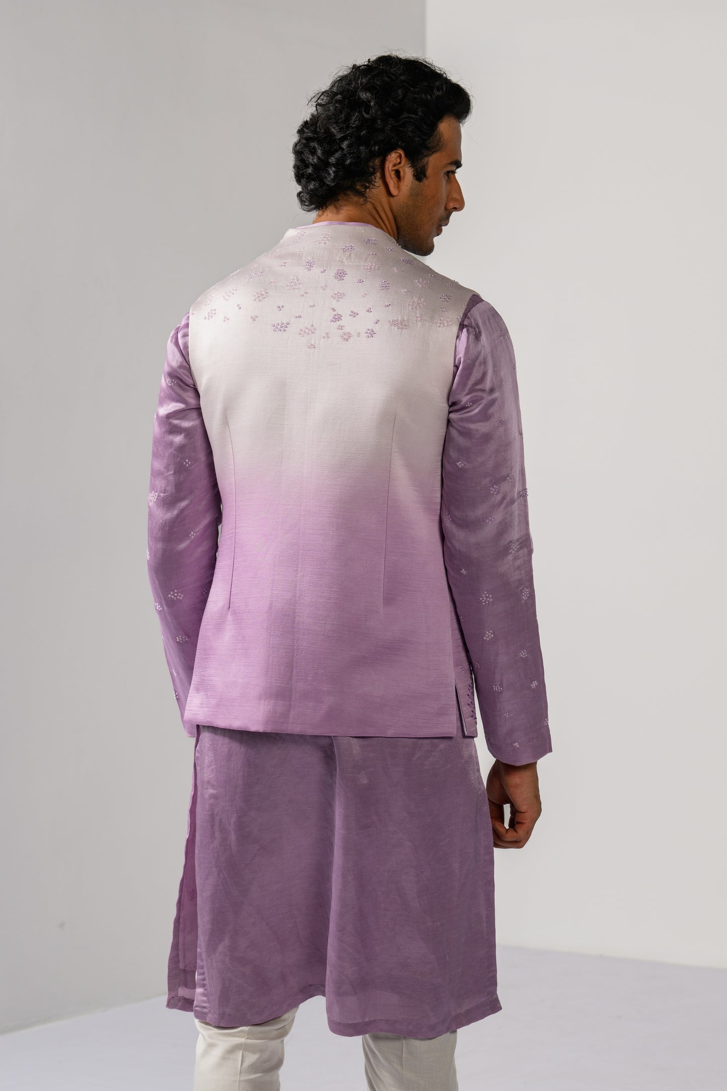 LILAC OMBRE NEHRU KURTA  SET