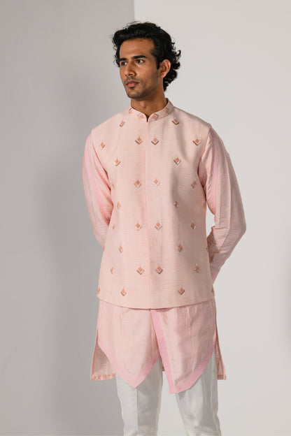 BLUSH BUTTA NEHRU KURTA  SET