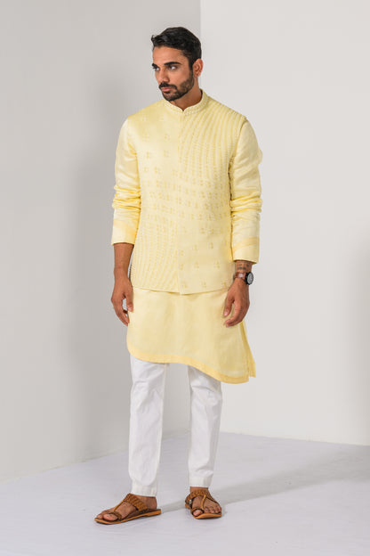 RADIANT SUNBURST NEHRU KURTA  SET