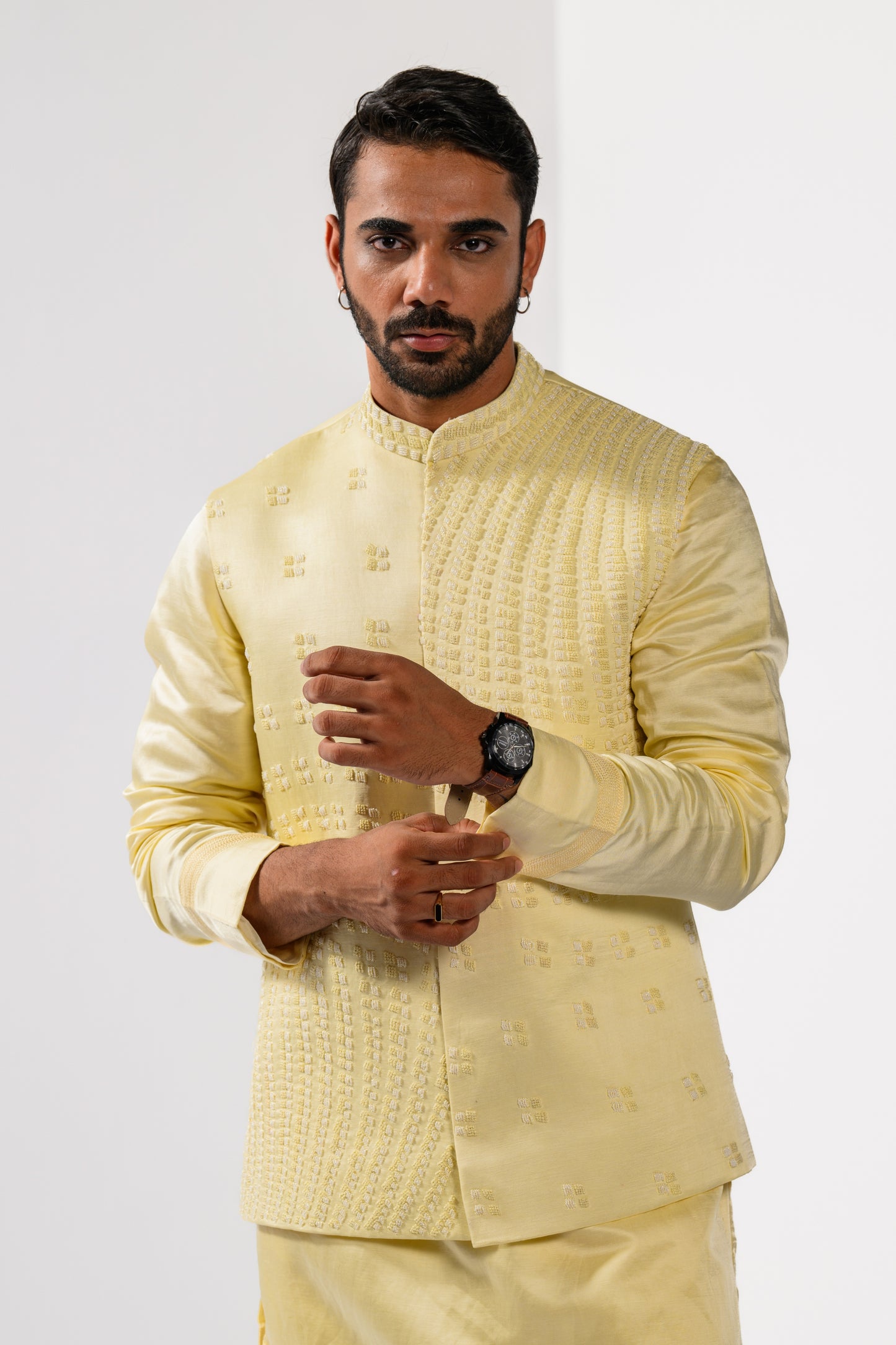 RADIANT SUNBURST NEHRU KURTA  SET