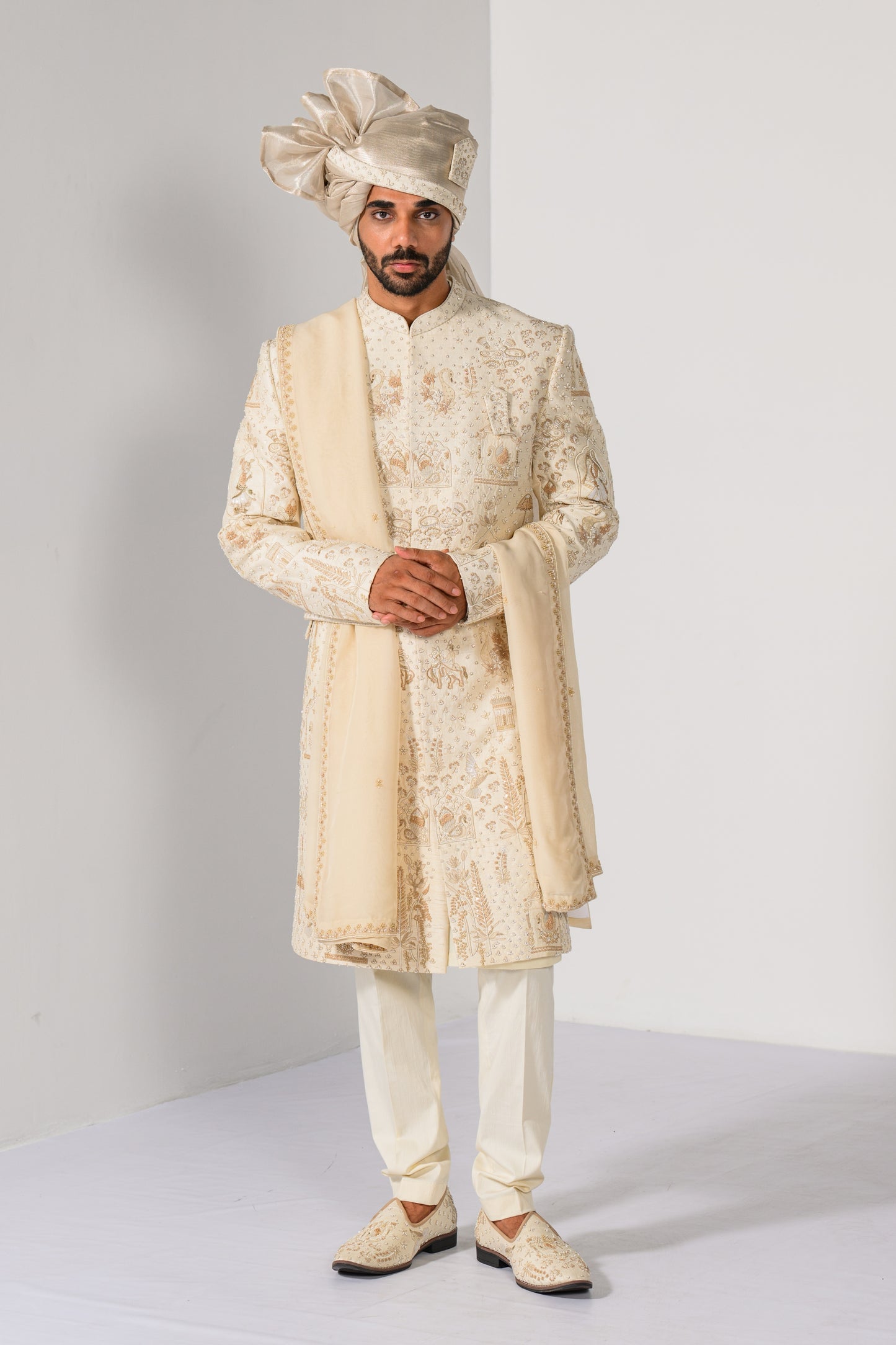 ROYAL IVORY SHERWANI SET