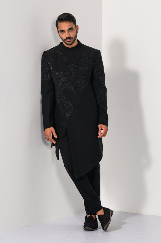 JET BLACK ELEGANCE ACHKAN SET