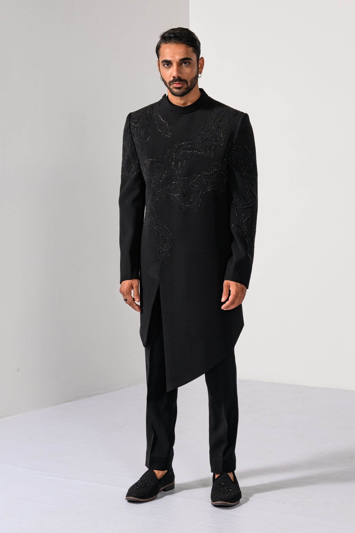 JET BLACK ELEGANCE ACHKAN SET