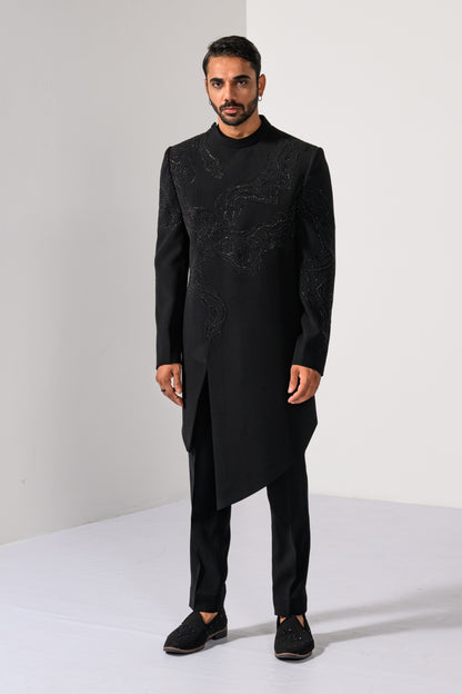 JET BLACK ELEGANCE ACHKAN SET