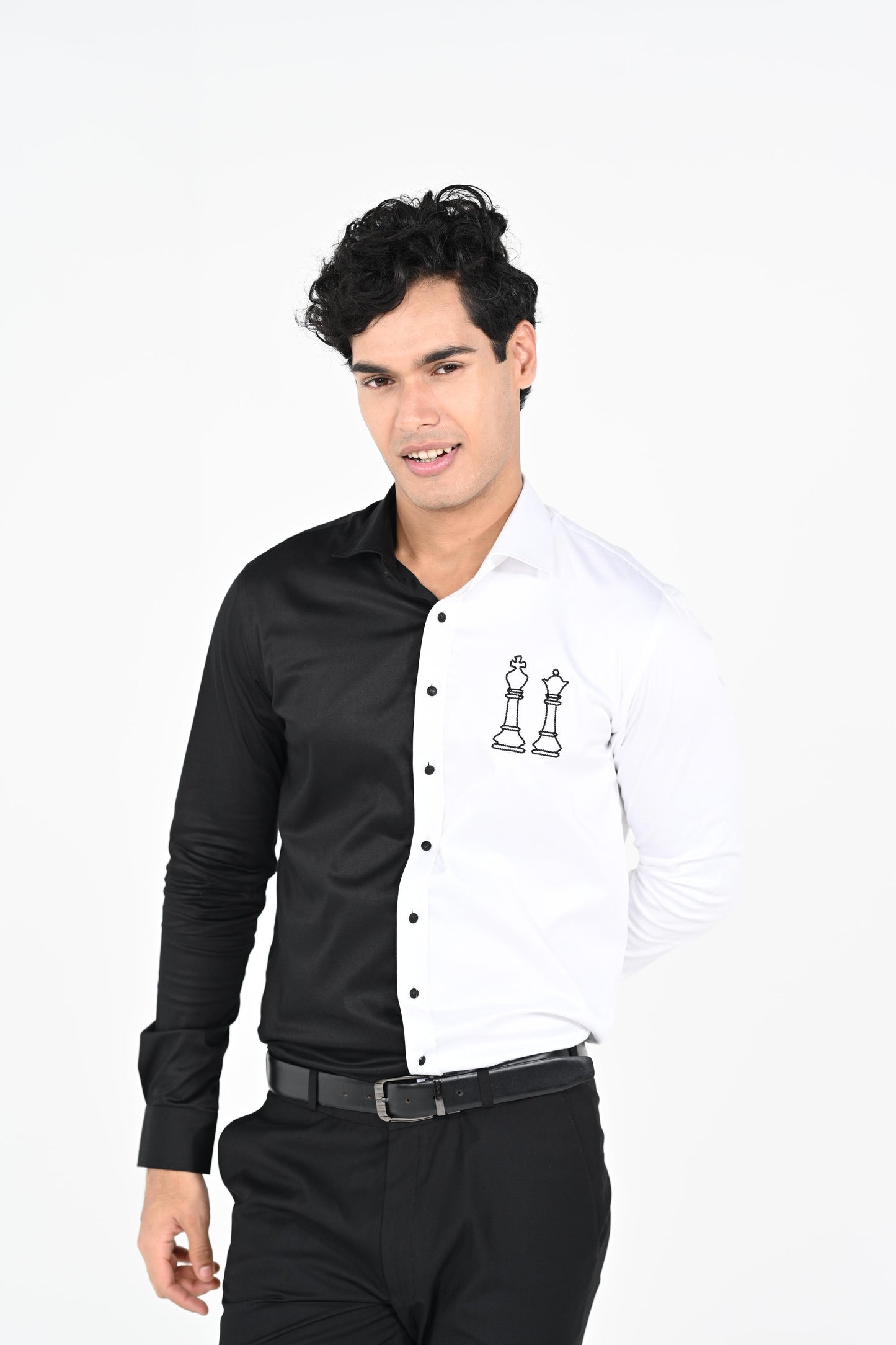 Black and White chess Shirt