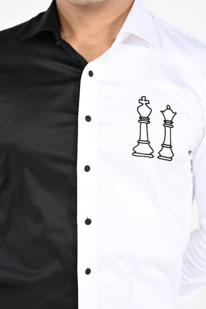 Black and White chess Shirt