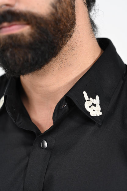 Collar Embroidered Shirt