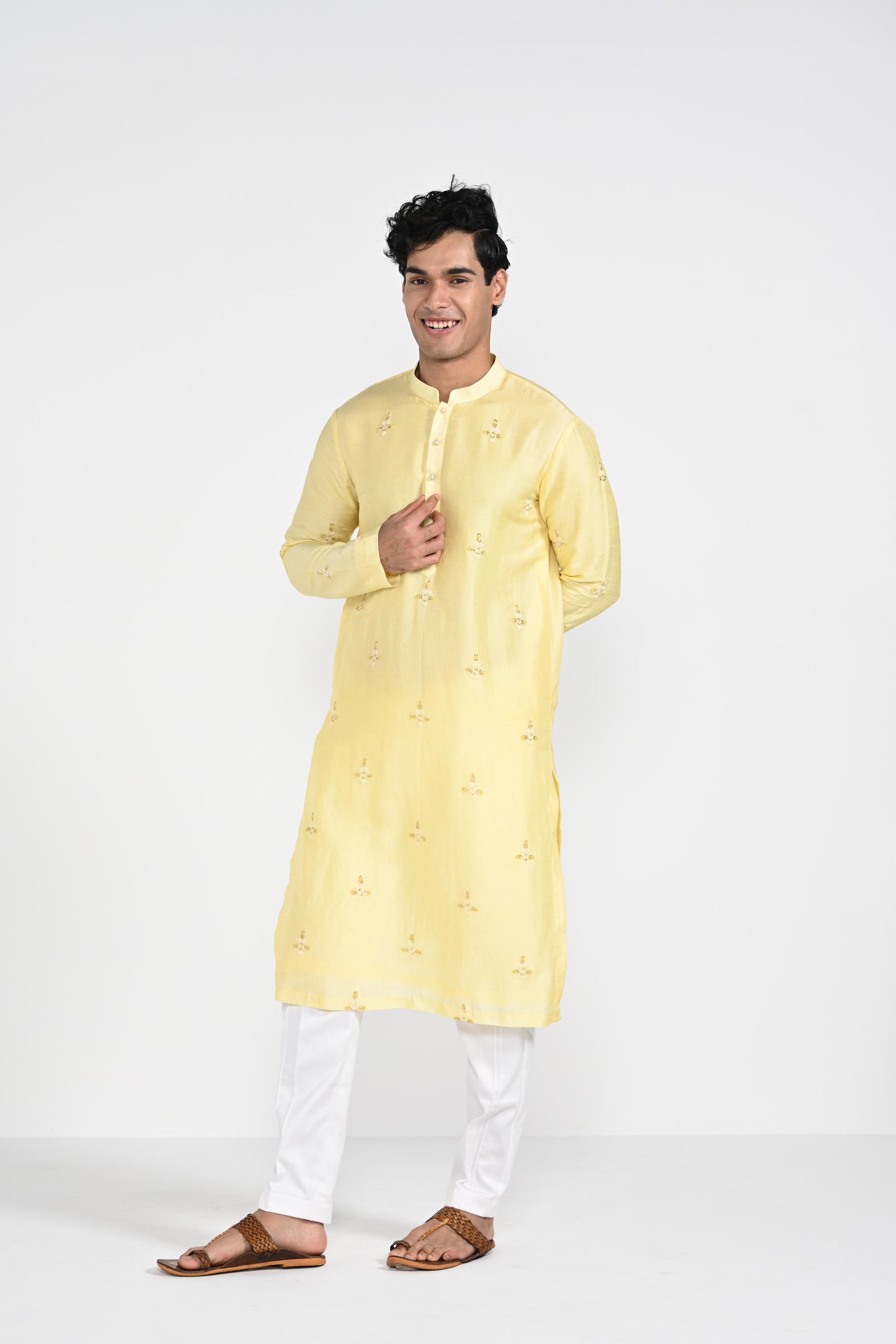 Pastel Yellow Kurta Set