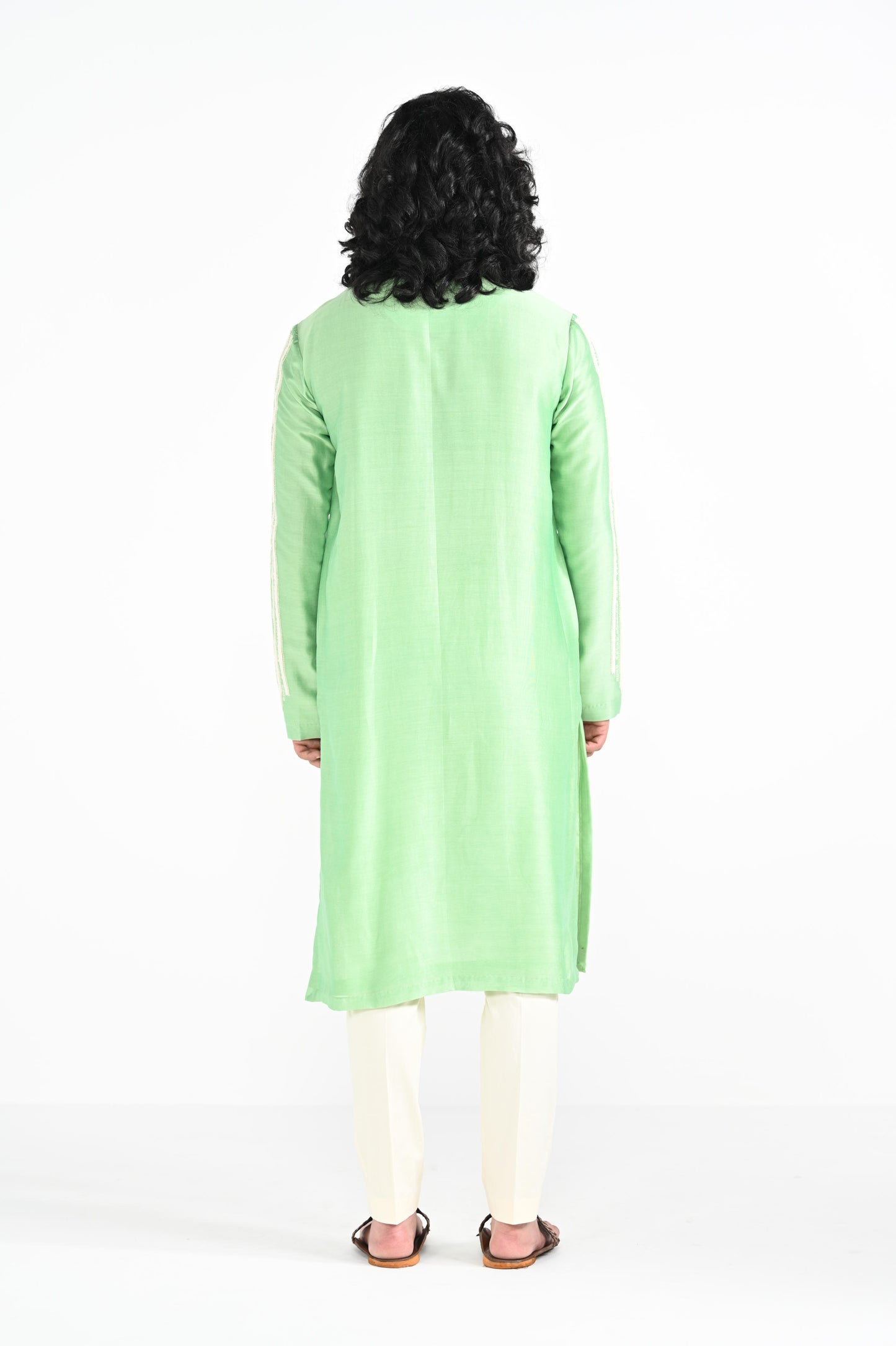 Light Pea Green  kurta set