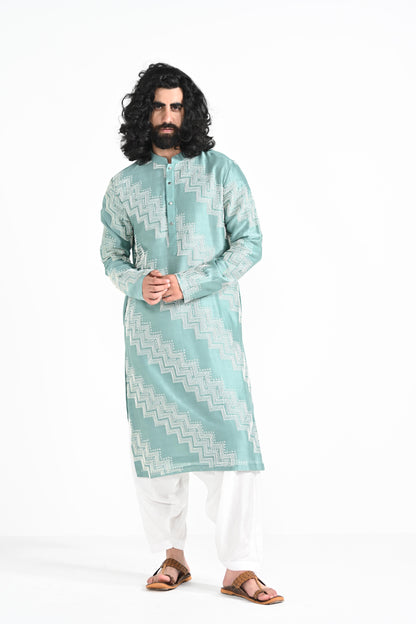 Dewy Teal  kurta set