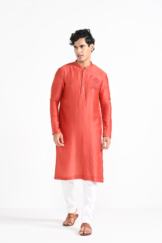 Tangy Orange kurta set