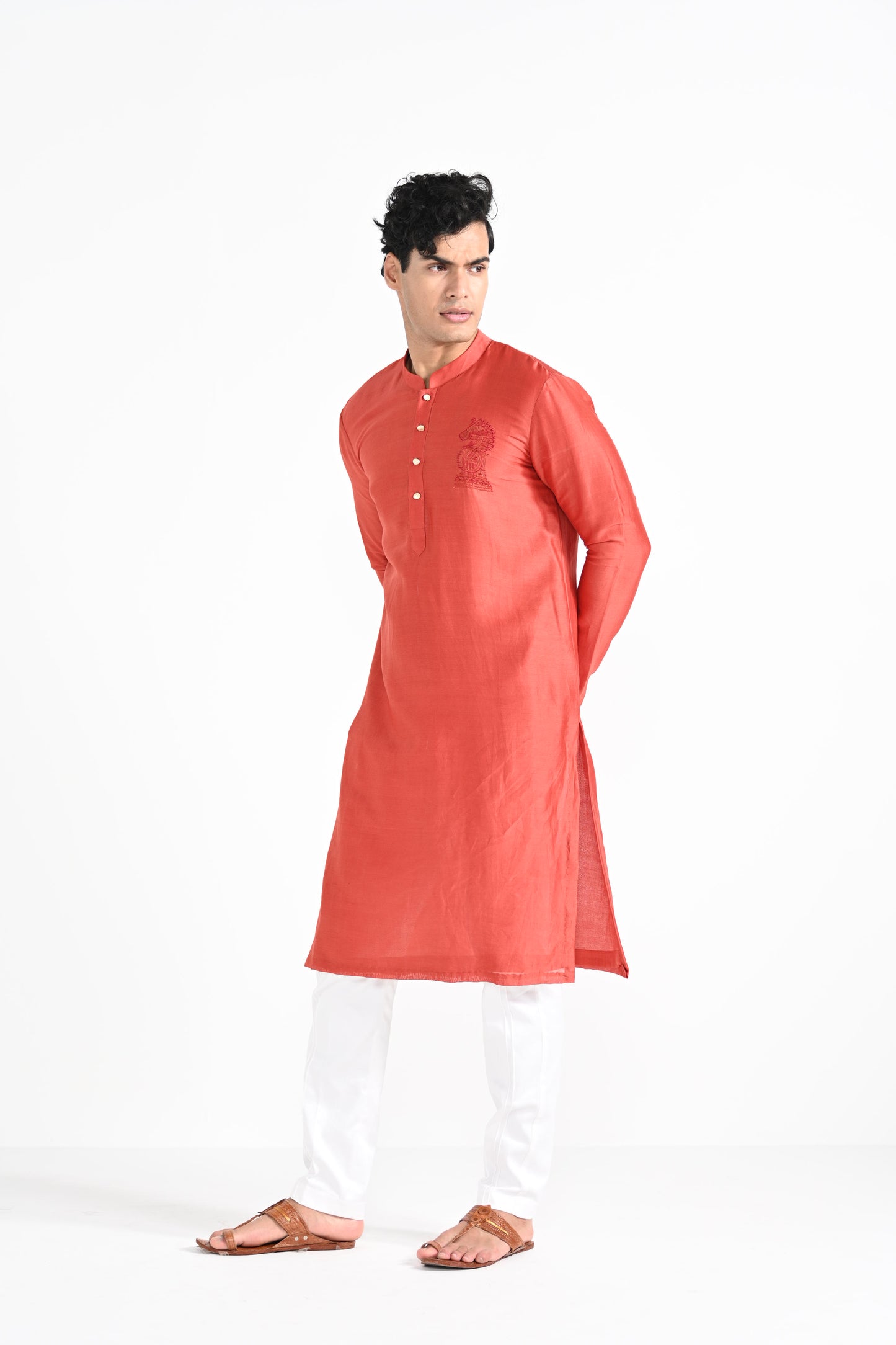 Tangy Orange kurta set