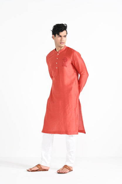 Tangy Orange kurta set
