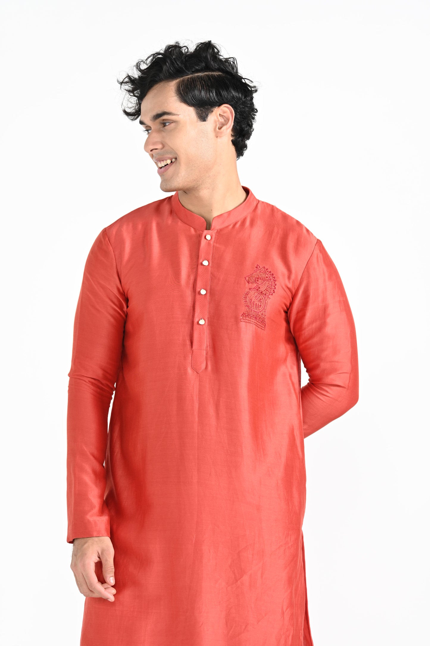 Tangy Orange kurta set