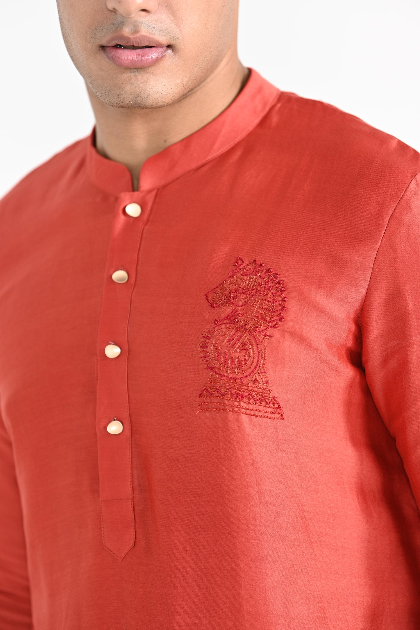 Tangy Orange kurta set