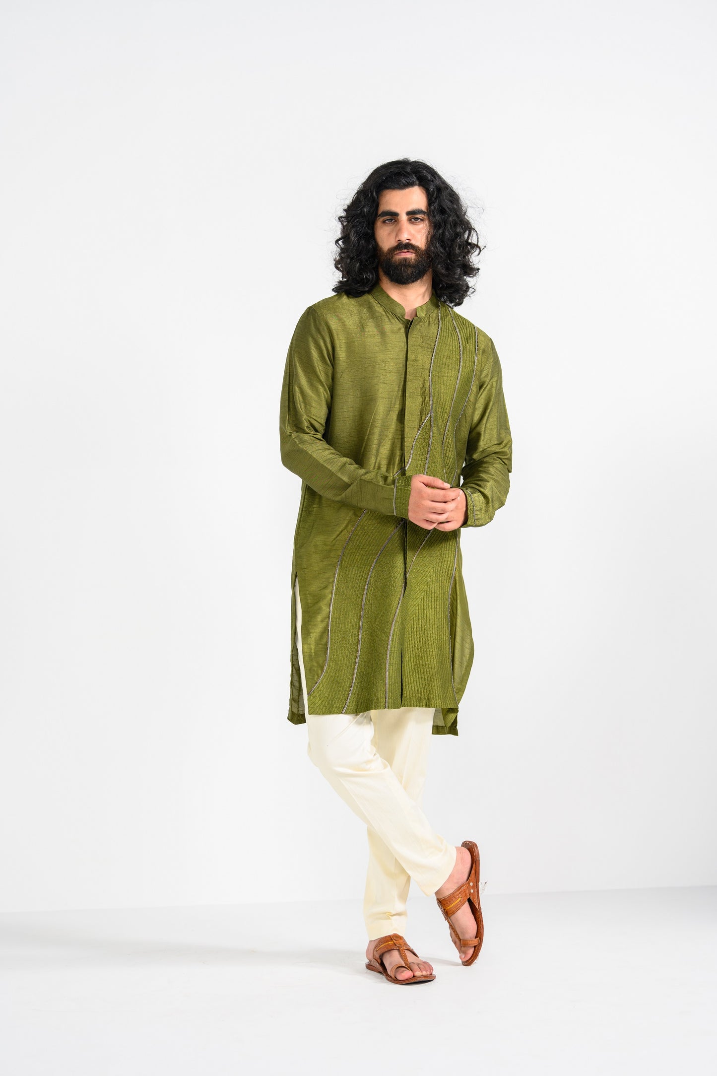 Olive Green kurta set