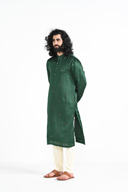 Bottle  Green kurta set