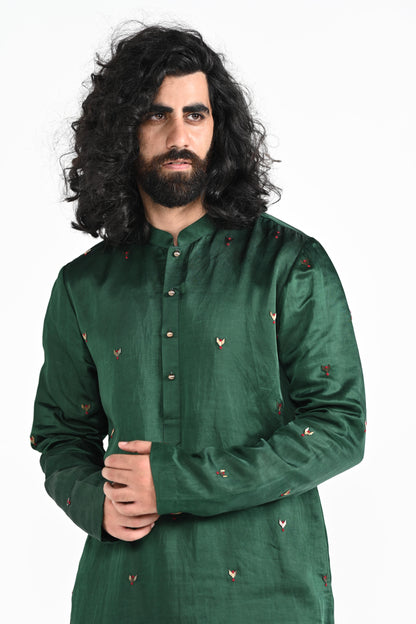 Bottle  Green kurta set