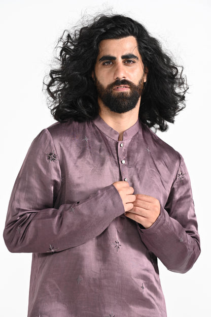 Twilight Mauve work kurta set