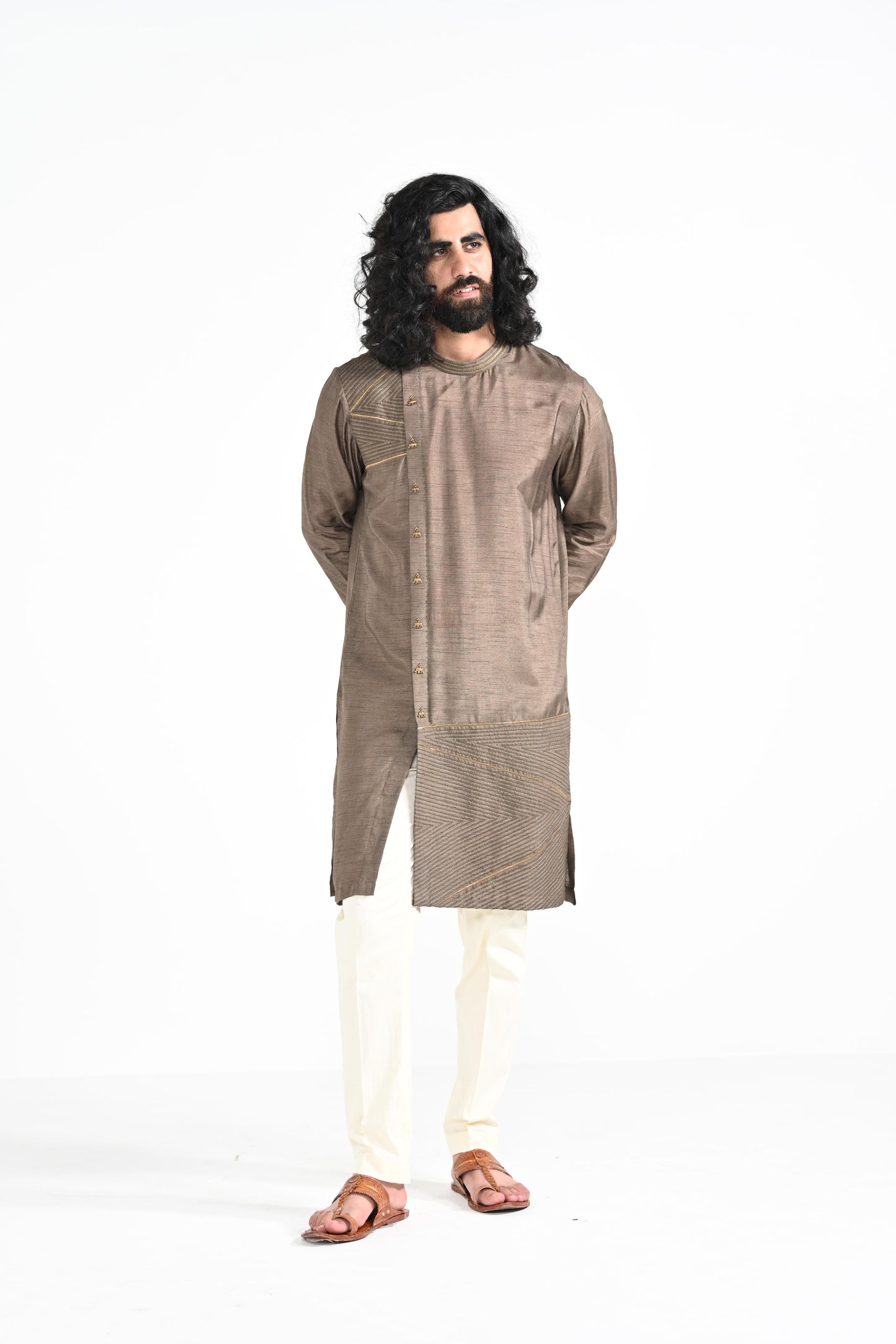 Dark oak kurta set