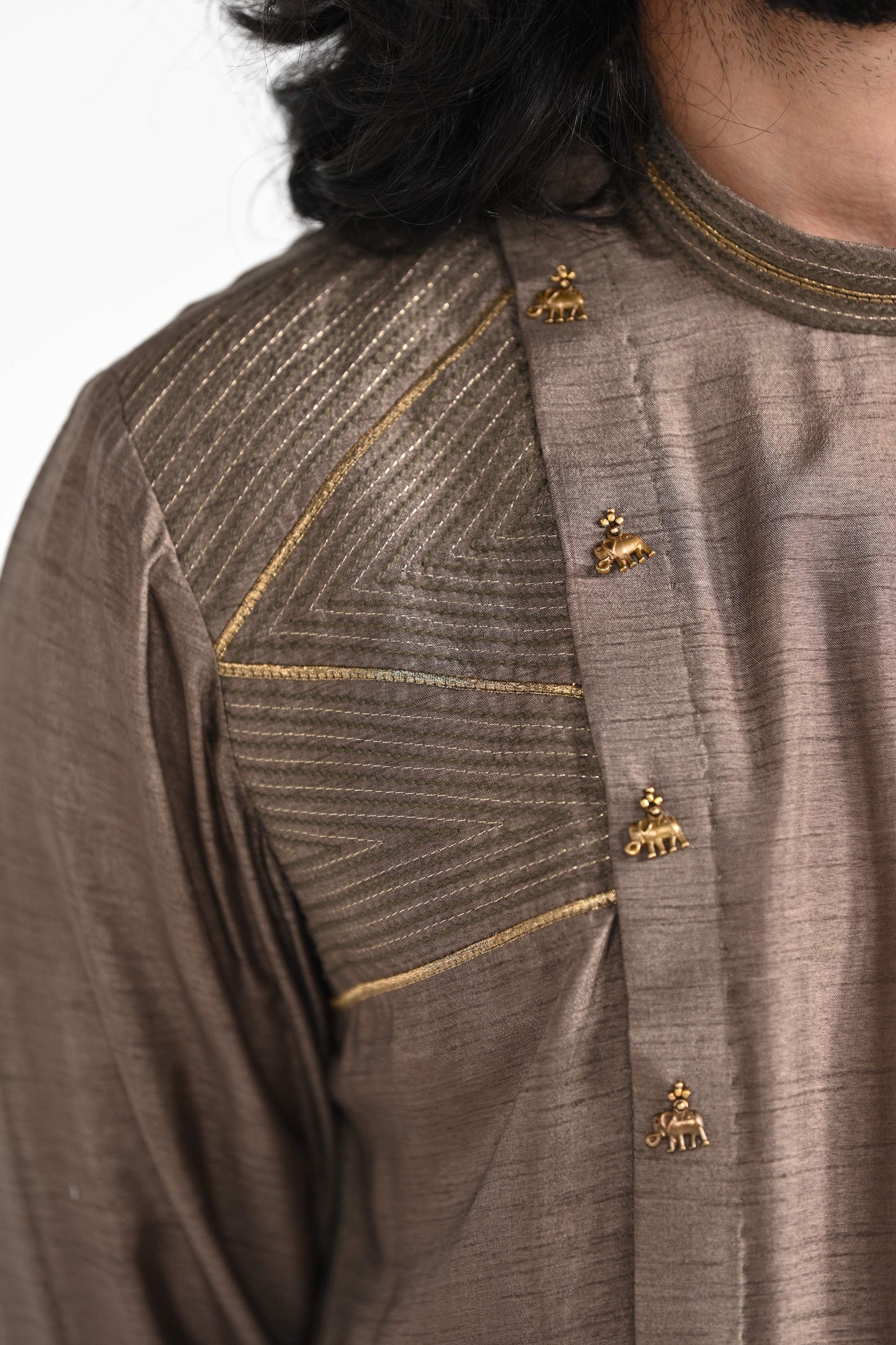 Dark oak kurta set