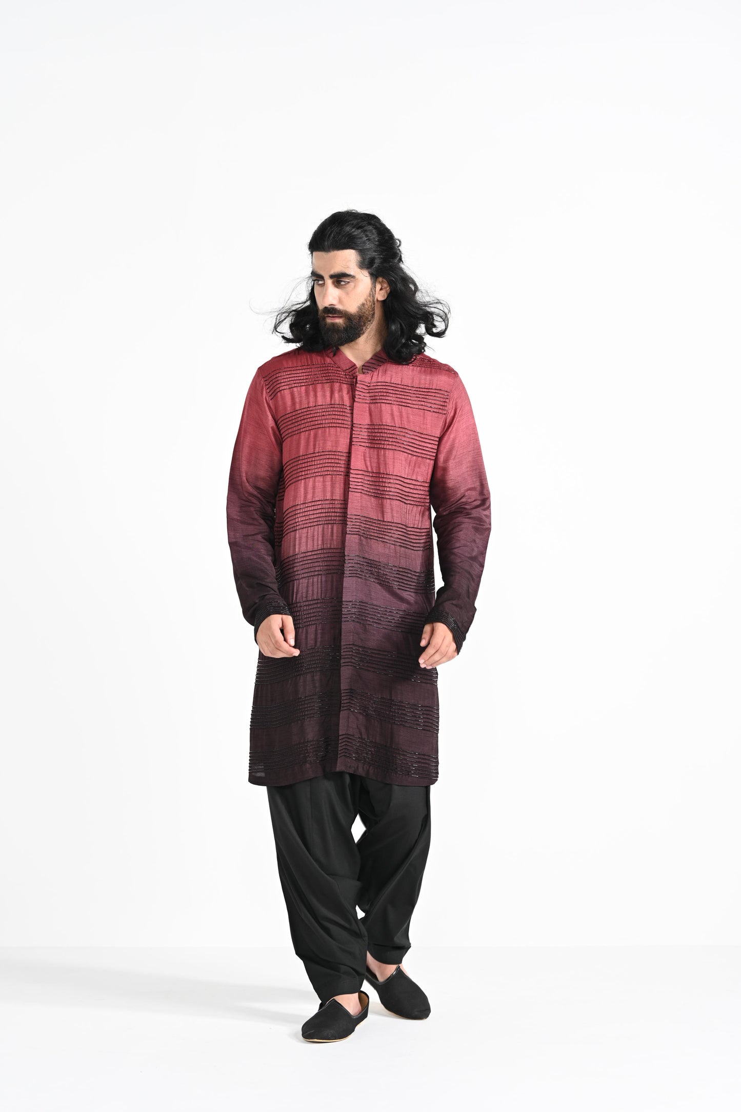 Redwine Ombre kurta set