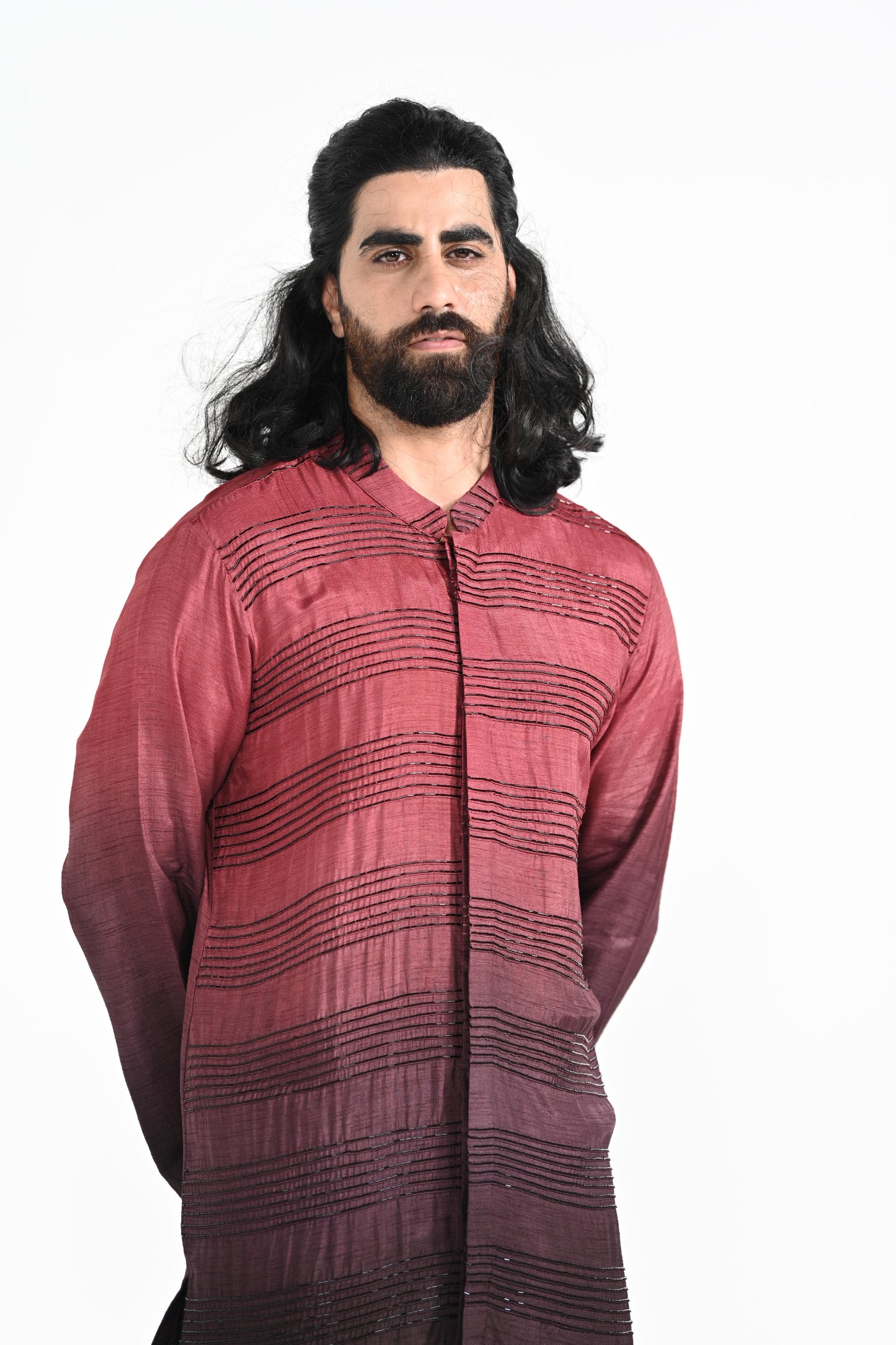 Redwine Ombre kurta set