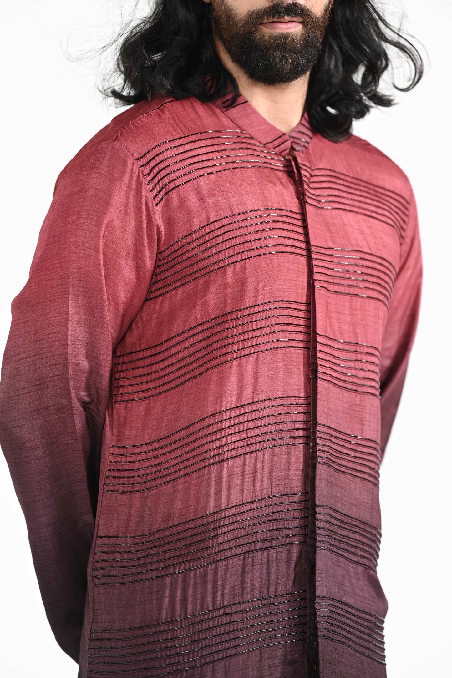 Redwine Ombre kurta set