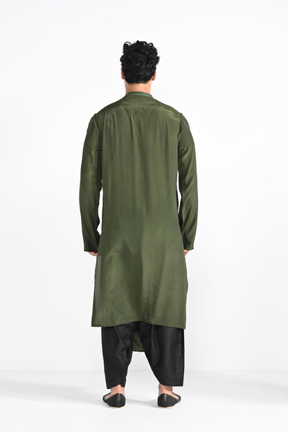 Dollar Bill Green work kurta set