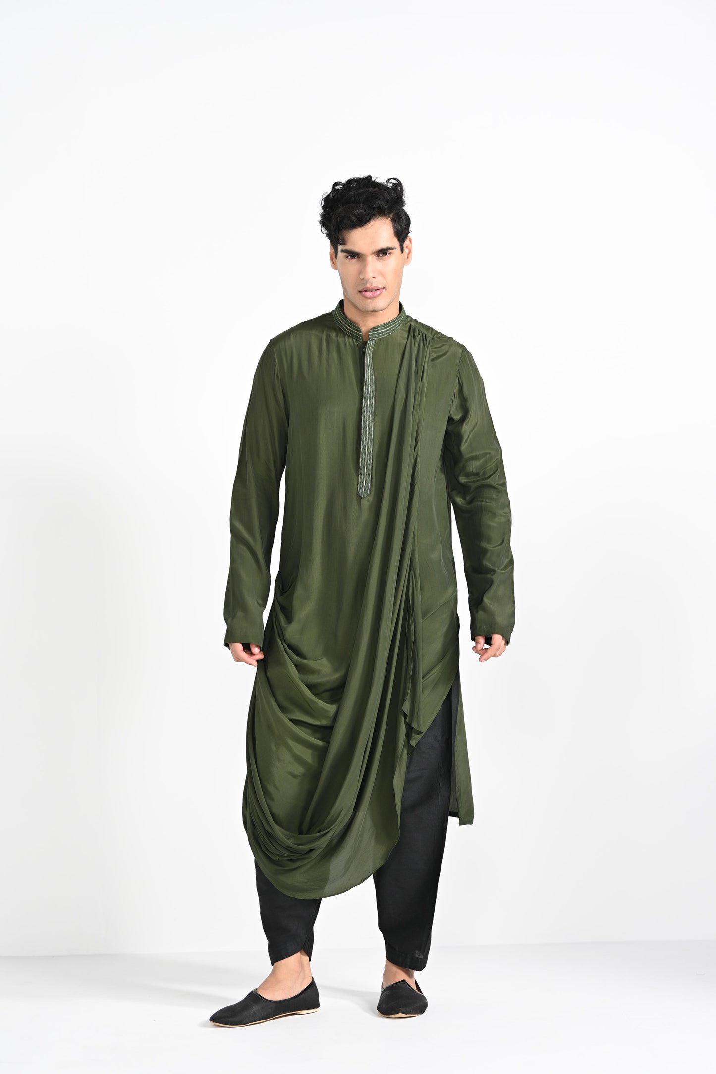 Dollar Bill Green work kurta set