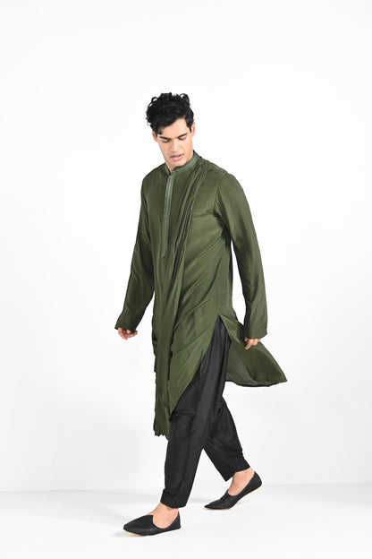 Dollar Bill Green work kurta set