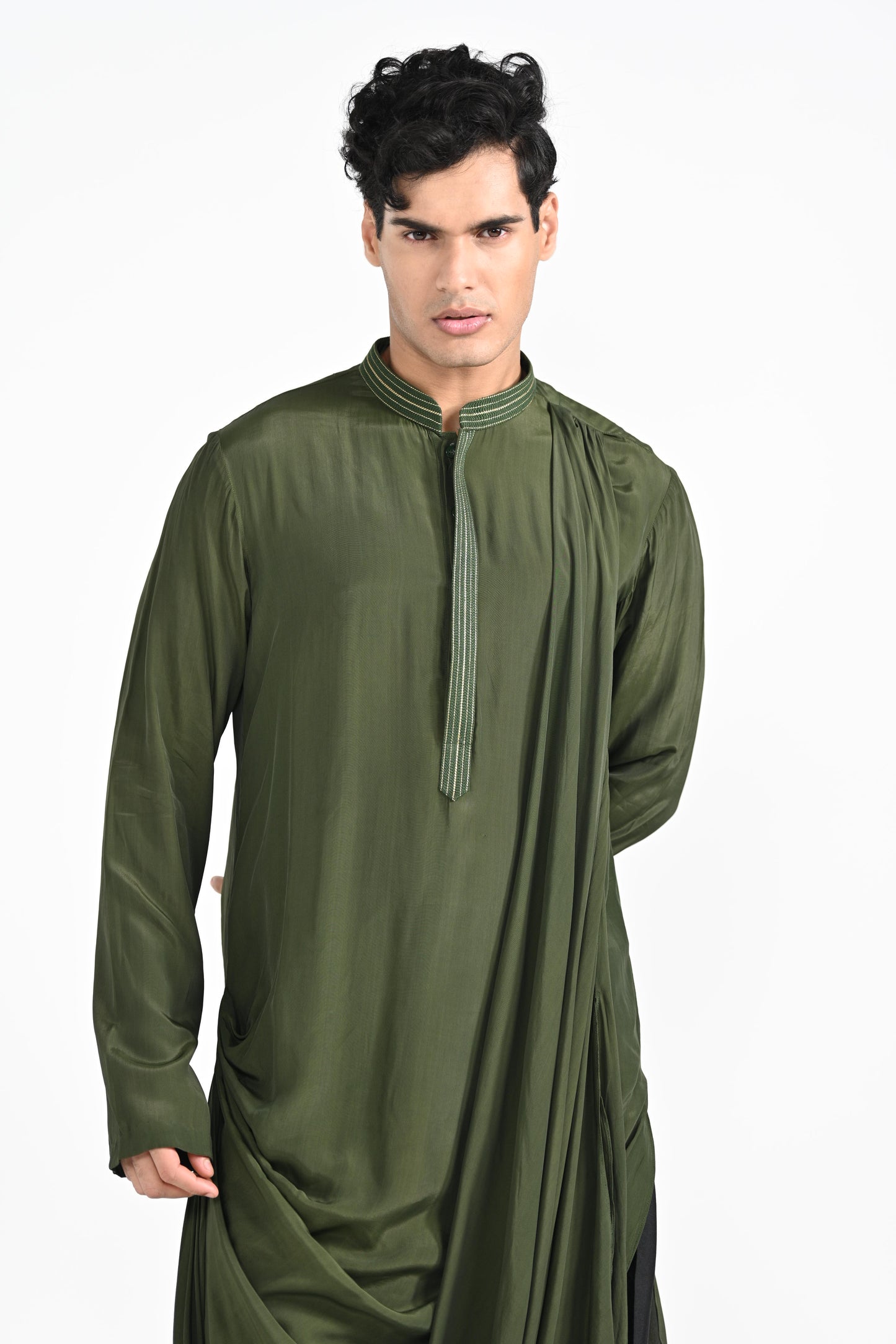 Dollar Bill Green work kurta set